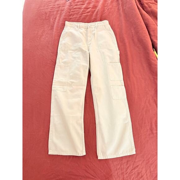 Primark Pants - Primark Tan Cargo Pants Utility Gorpcore Straight Leg Cotton Casual Tan Sz 6